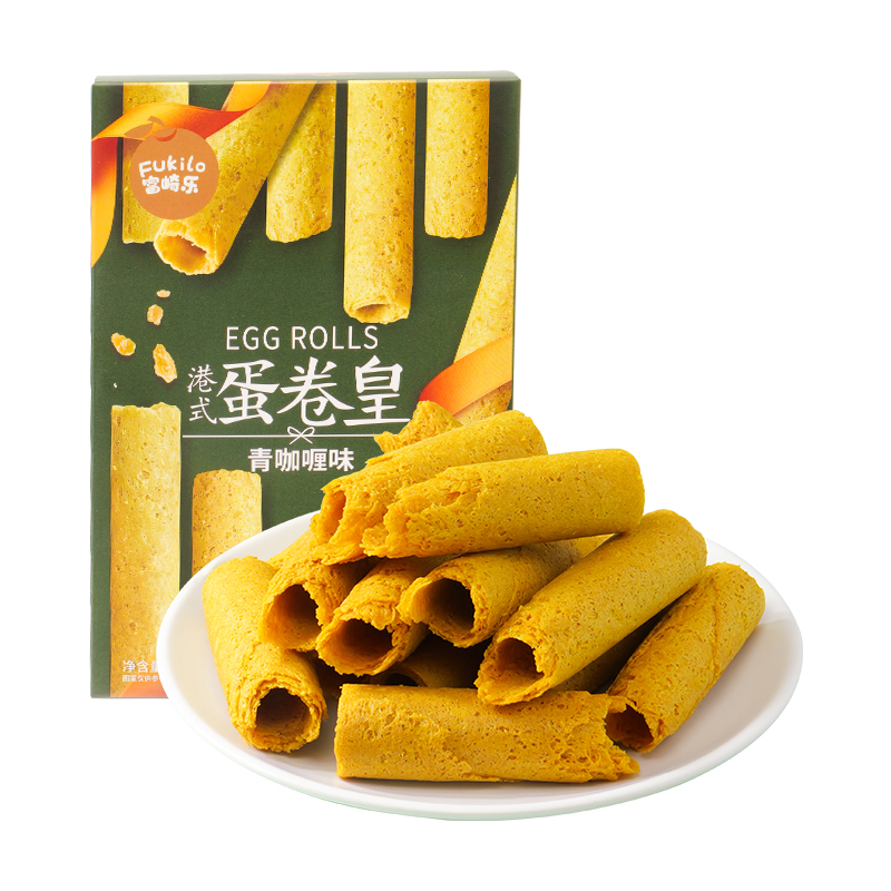 富崎乐（FUKILO） 138g*2盒 富崎乐港式蛋卷皇（青咖喱味） 138g/盒 2盒装  （单位：盒） 富崎乐港式蛋卷皇（青咖喱味） 138g/盒 2盒装